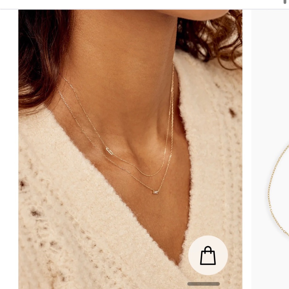 New Gorjana “H” Gold Alphabet Necklace